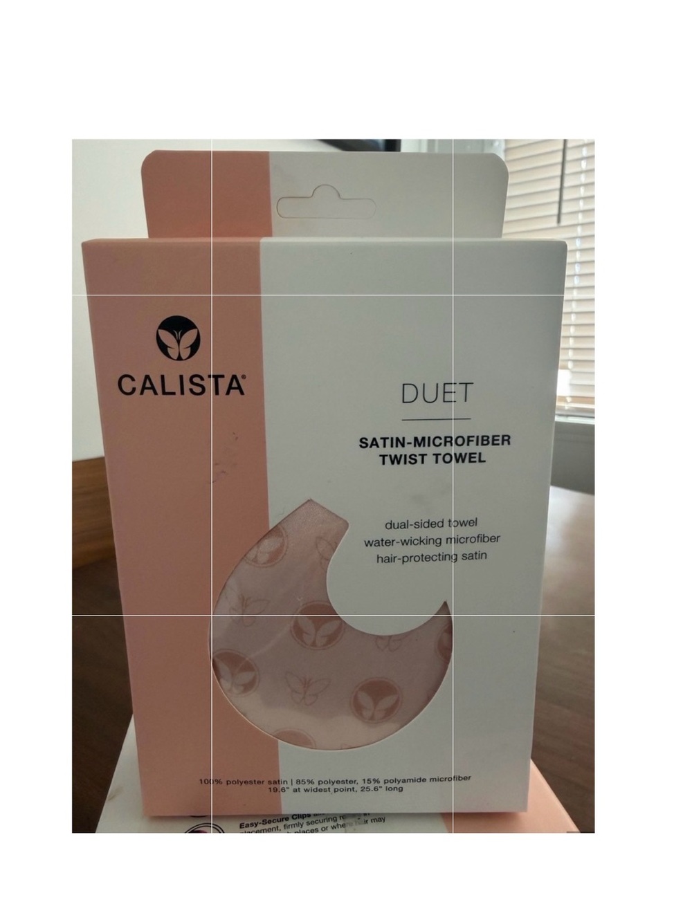 Calista Duet Satin-Microfiber Twist Towel - New in box